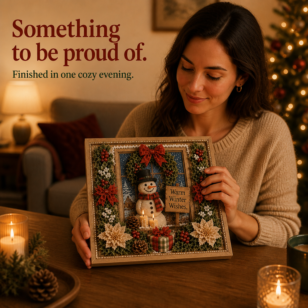 Pre-Punched 3D Christmas Yarn Art Kit