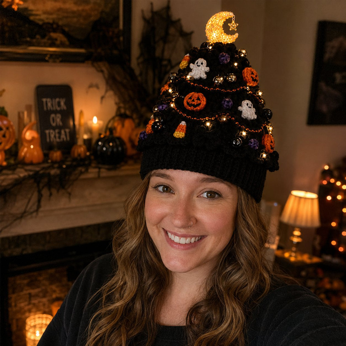 Beginner-Friendly Light-Up Christmas Tree Crochet Hat DIY Kit