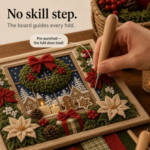 Pre-Punched 3D Christmas Yarn Art Kit