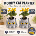 Grumpy Cat Plant Pot | 3D Printed weight Sensing Planter — Eyes Change When You Water It | Funny Cat Gift for Plants Lover