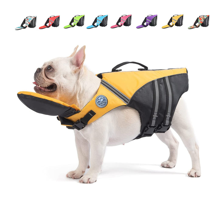 🐶 🐶 Dog Life Jacket ❤️ Reflective Dog Life Vest with Removable Neck Float & High Buoyancy for Swimming and Boating 🔥 🔥