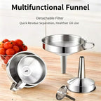 ✨ 304 Stainless Steel Funnel with Filter Mesh