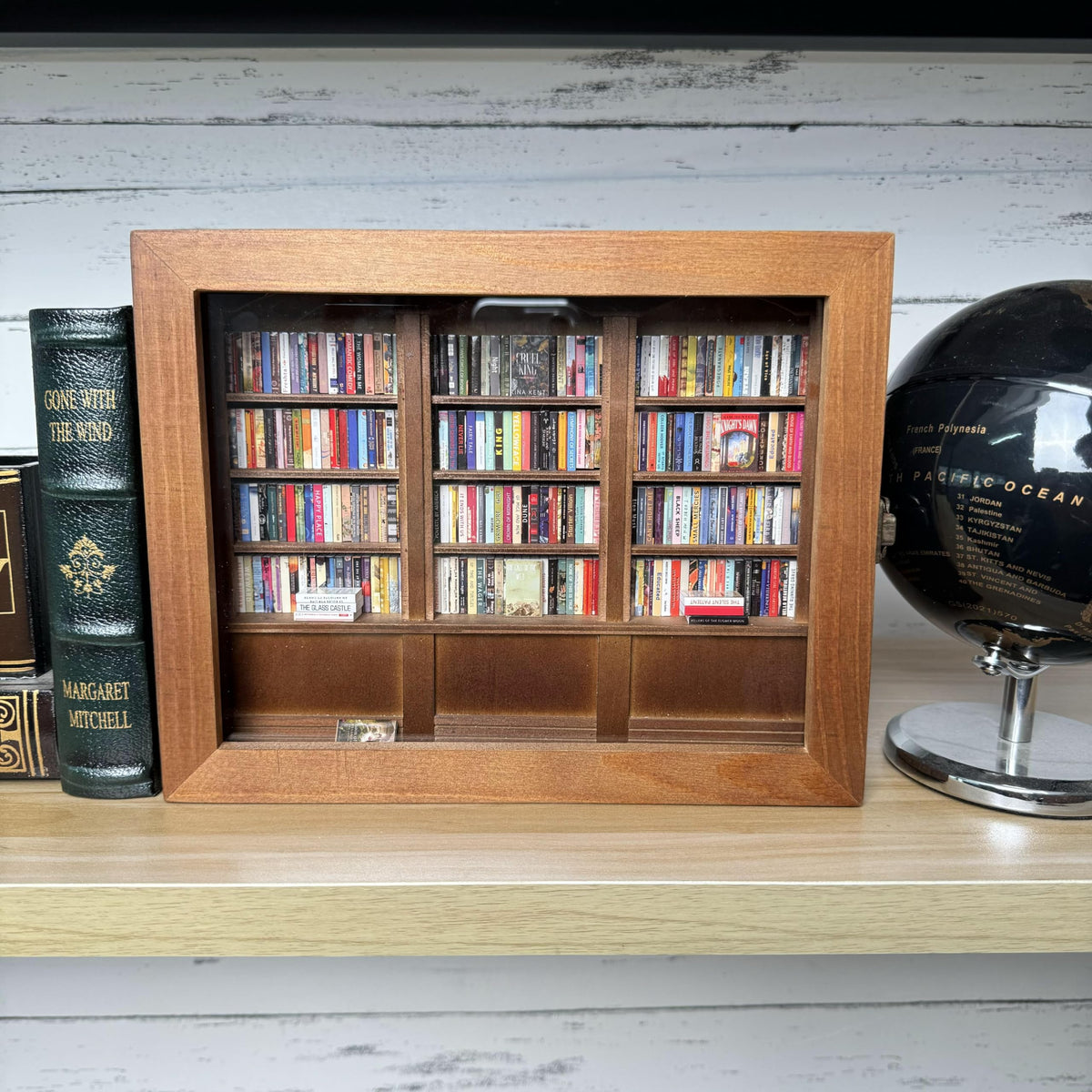 Anxiety Bookshelf Miniature Library, 200 Mini Books