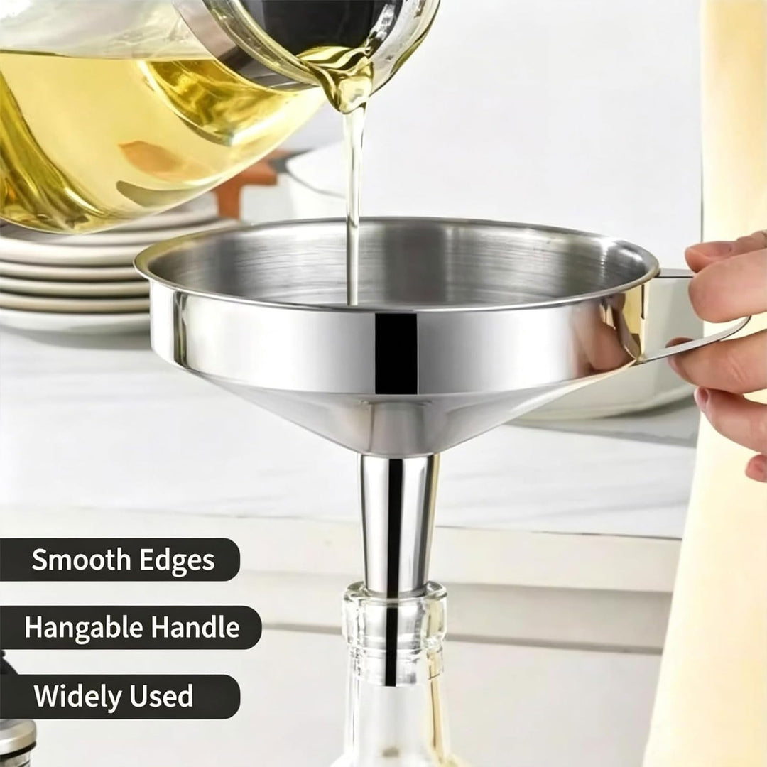 ✨ 304 Stainless Steel Funnel with Filter Mesh