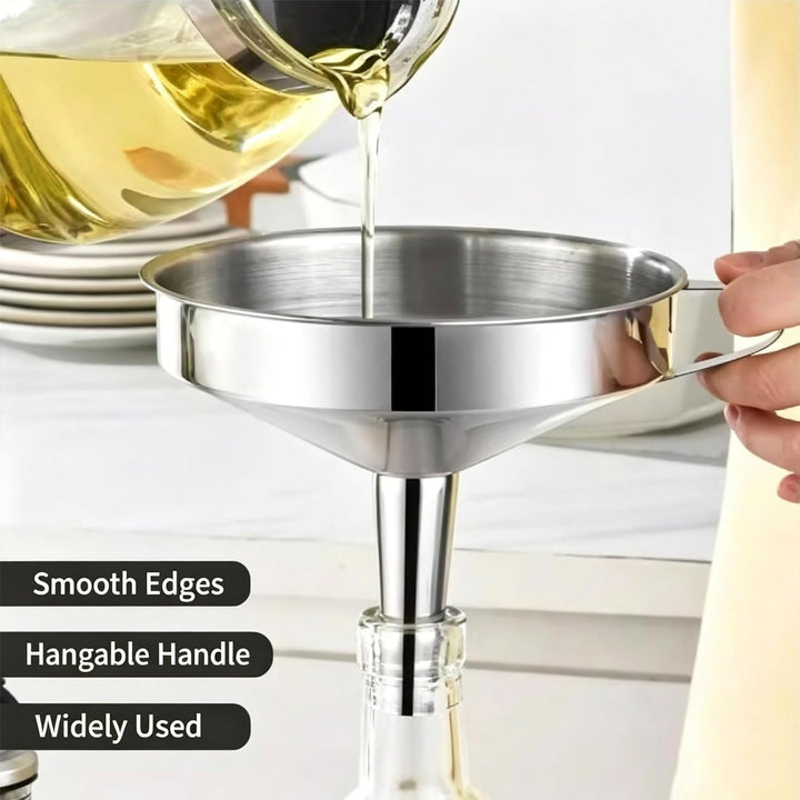 ✨ 304 Stainless Steel Funnel with Filter Mesh