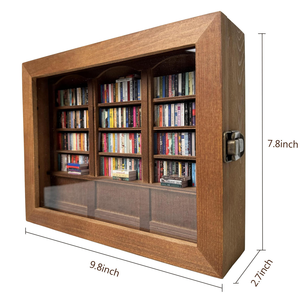 Anxiety Bookshelf Miniature Library, 200 Mini Books