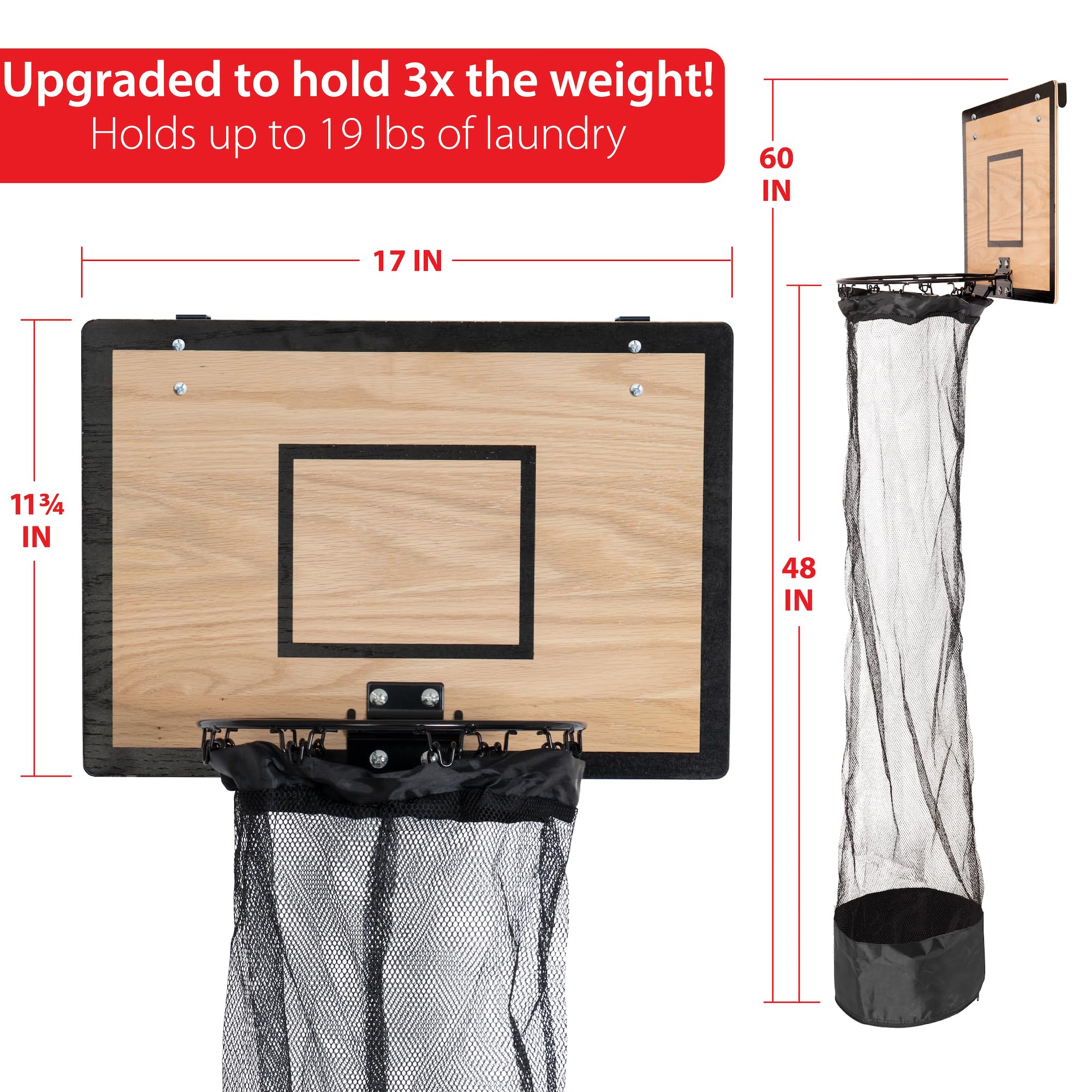 ✨ ✨ Wooden Basketball Hamper 🔥 – 🏀 Basketball Hoop Laundry Basket Over The Door 🔥