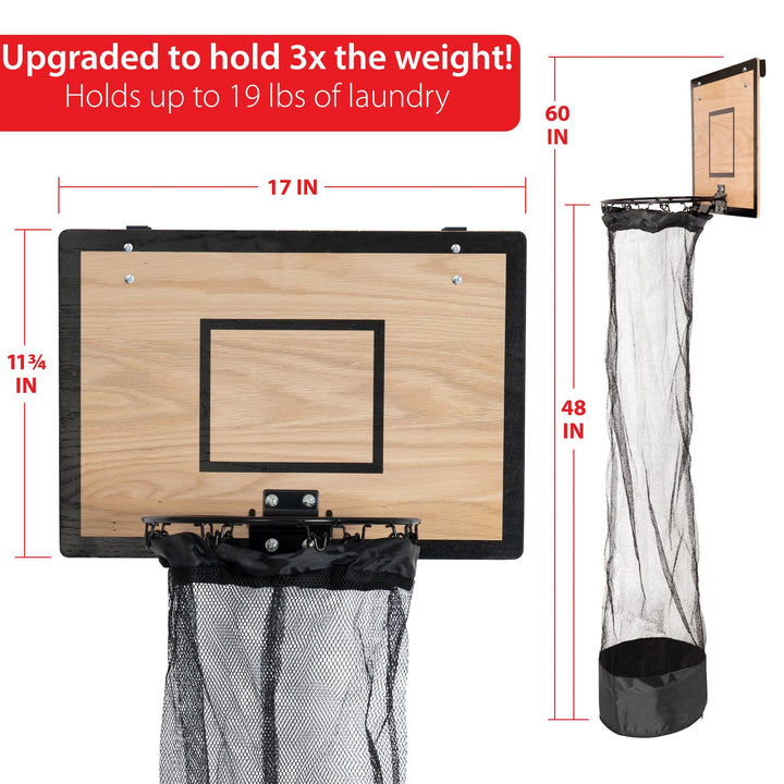 ✨ ✨ Wooden Basketball Hamper 🔥 – 🏀 Basketball Hoop Laundry Basket Over The Door 🔥