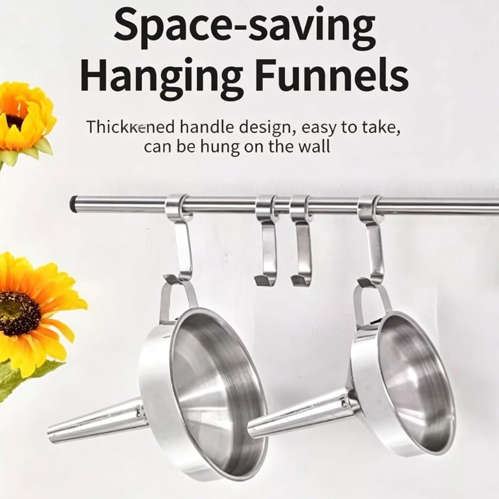 ✨ 304 Stainless Steel Funnel with Filter Mesh