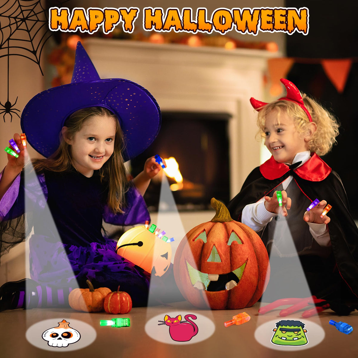 Halloween fingertip projector