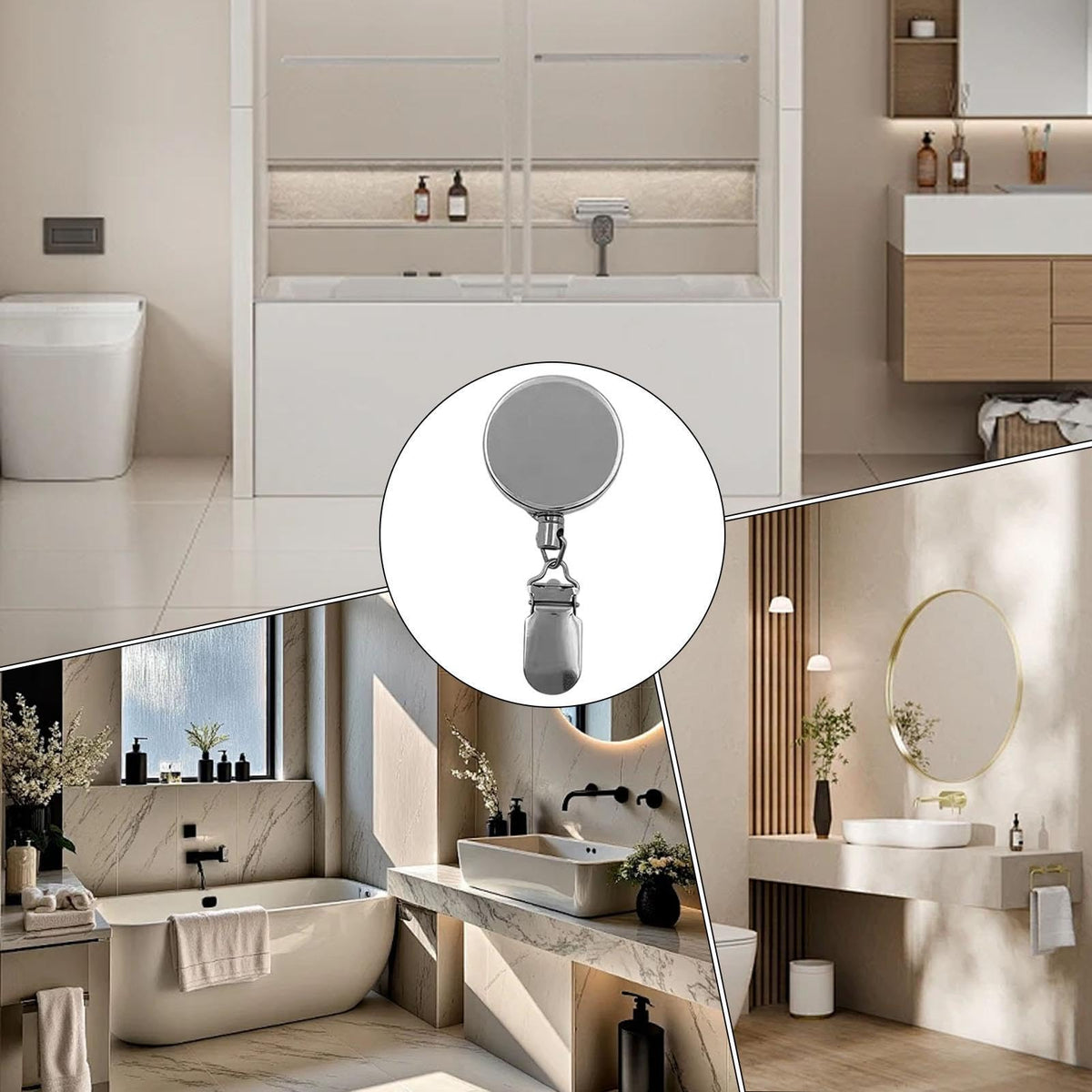 Kitchen Towel Clips Non Slip Adhesive Retractable