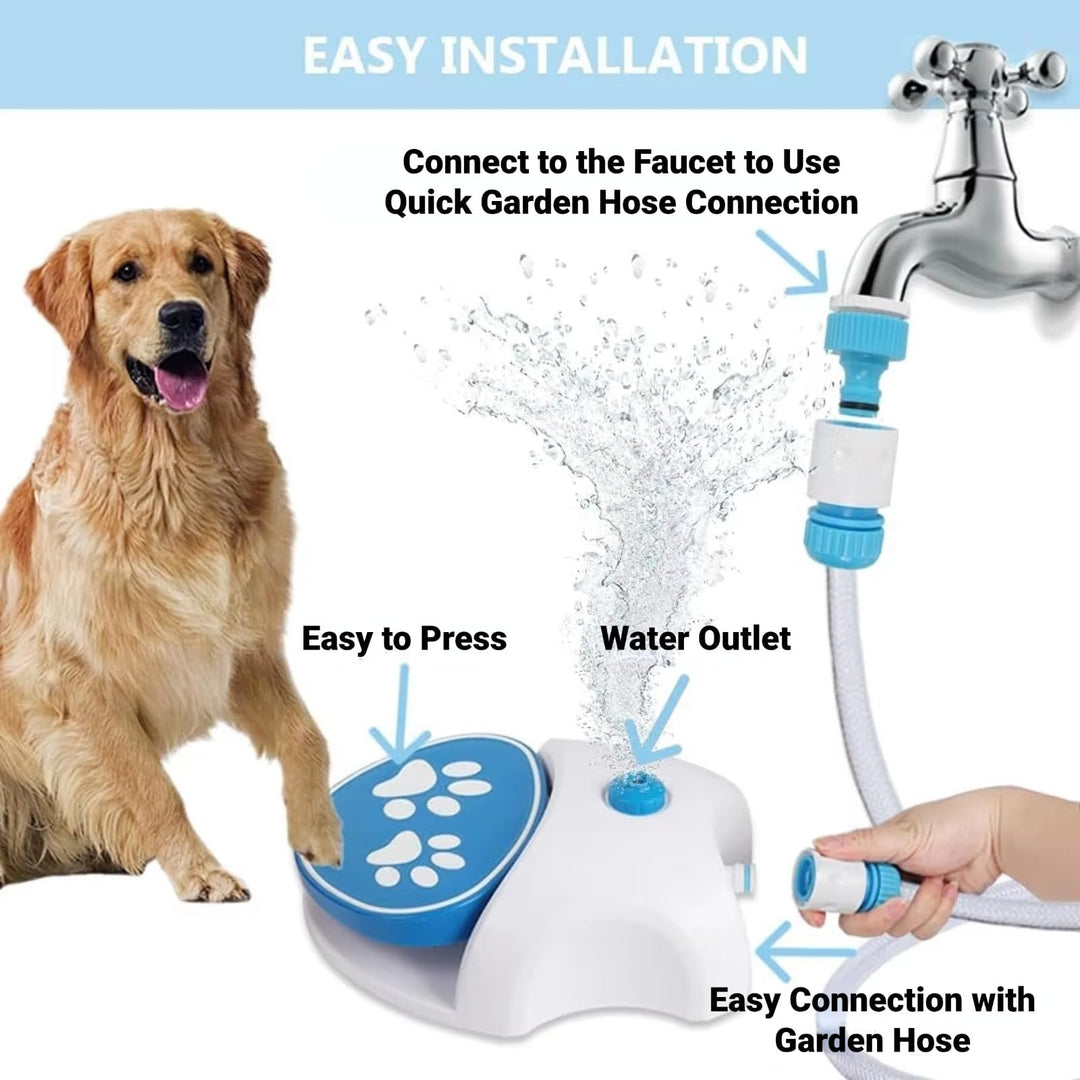 🐕‍🦺 Outdoor Dog Water Fountain Step On Adjustable Dispenser 🔥 🔥