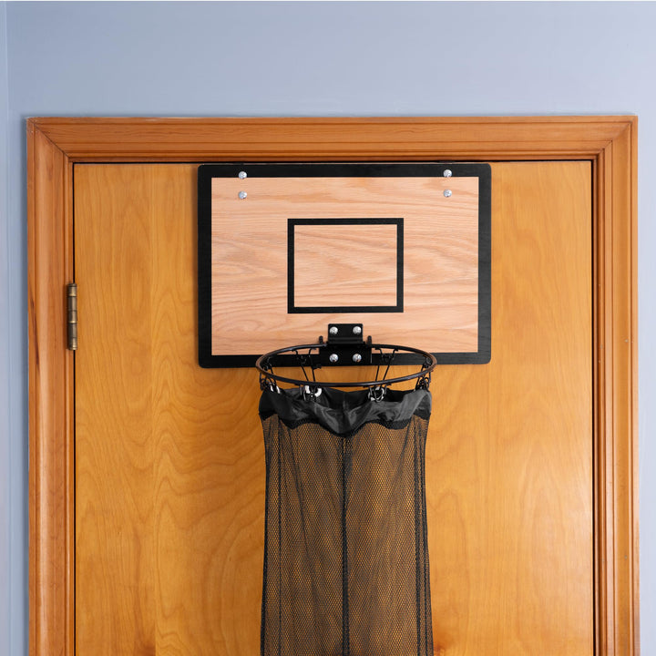✨ ✨ Wooden Basketball Hamper 🔥 – 🏀 Basketball Hoop Laundry Basket Over The Door 🔥