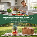 Salad Jar with Side Opening Leakproof Mason Jar Salad Container