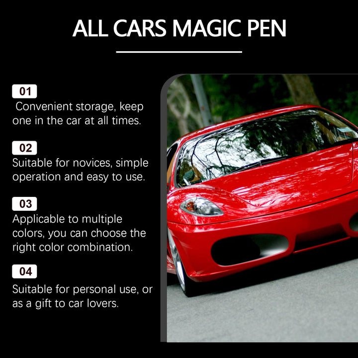 All Cars Magic Pen,Scratch Remover Pen,Black Car Paint Scratch Repair 3pcs