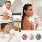3 PCS Bar Soap Loofah Pouch,  Exfoliation Mesh Shower Ball