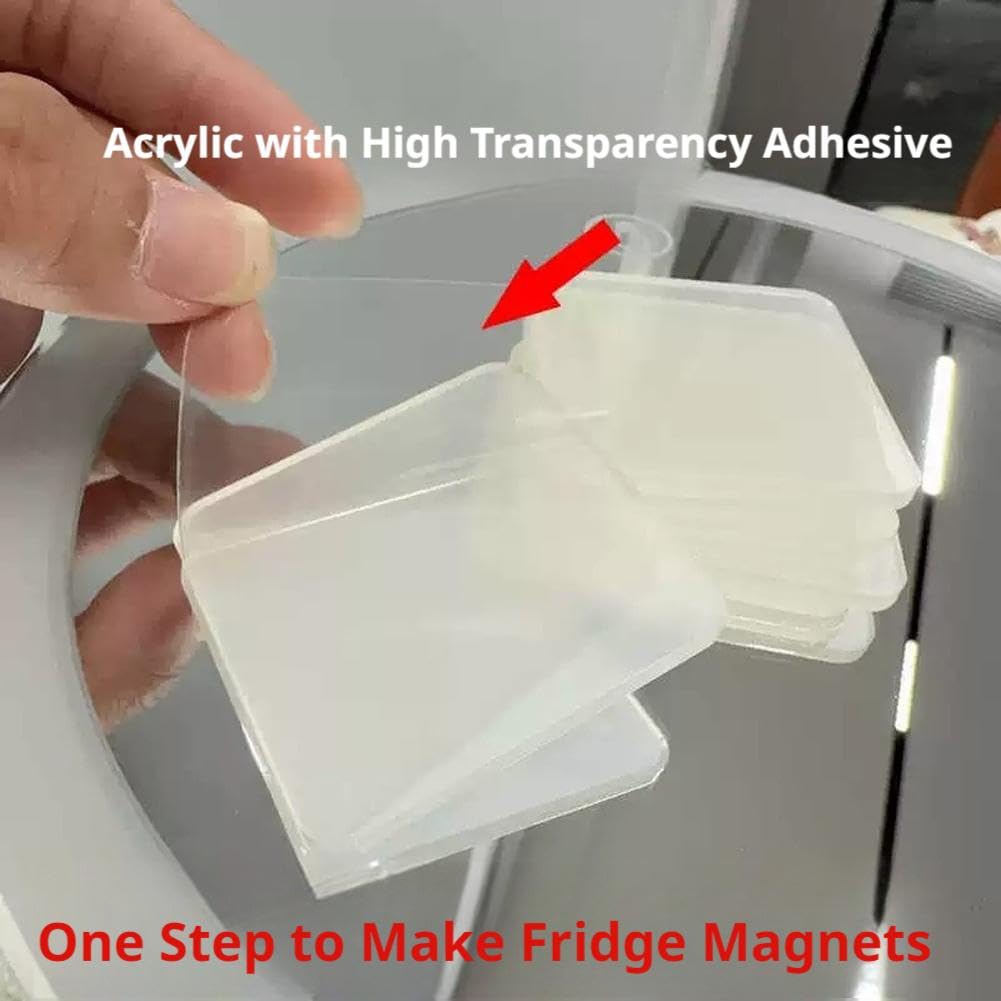 DIY Acrylic Fridge Magnet Kit with Adhesive Backing(5*5cm*5mm)
