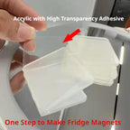 DIY Acrylic Fridge Magnet Kit with Adhesive Backing(5*5cm*5mm)