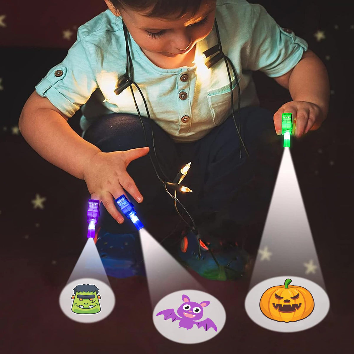 Halloween fingertip projector