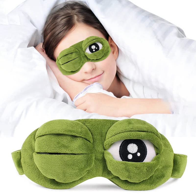 3D Funny Frog Sleep Mask Soft Cartoon Eyeshade