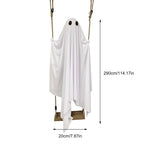 👻👻Halloween Decorations Outdoor, 5FT Large Hanging Ghost Swing with Remote Control String Lights👻👻