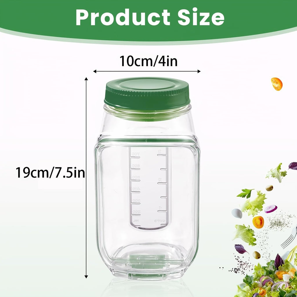 Salad Jar with Side Opening Leakproof Mason Jar Salad Container