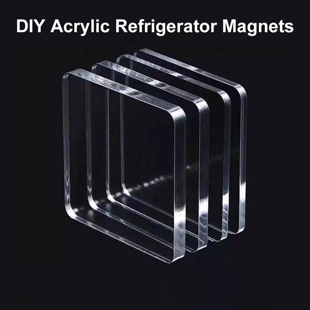 DIY Acrylic Fridge Magnet Kit with Adhesive Backing(5*5cm*5mm)
