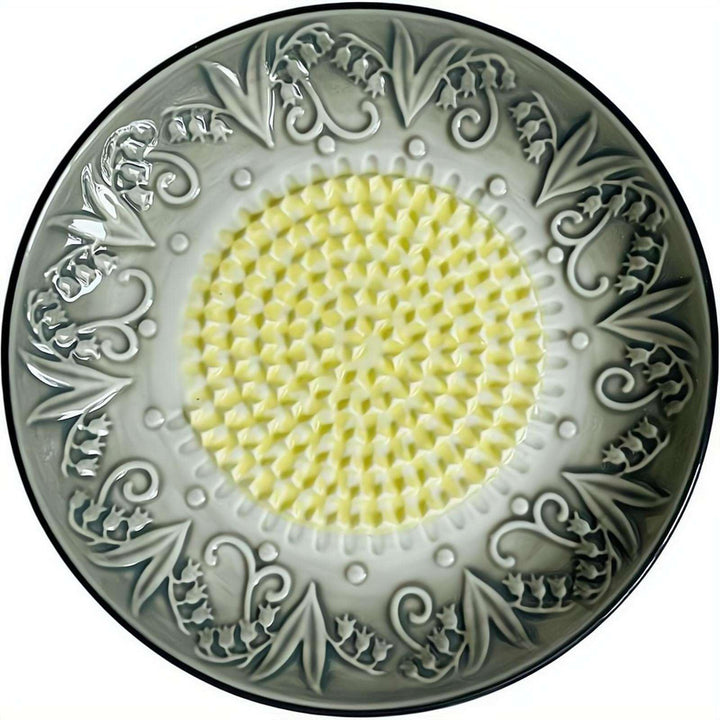 Ceramic Garlic Grater Plate Bowl Tomato Dish Grating Pan Grater Plate Set
