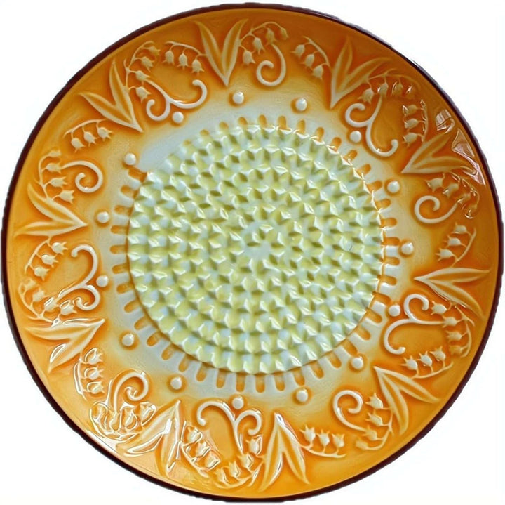Ceramic Garlic Grater Plate Bowl Tomato Dish Grating Pan Grater Plate Set