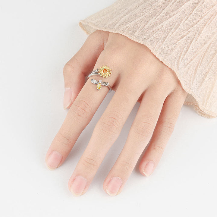 Spinner Sunflower Mood Ring
