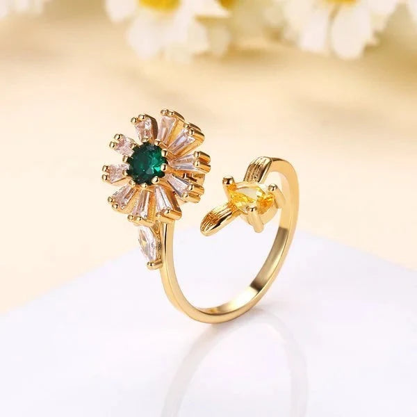 Spinner Sunflower Mood Ring