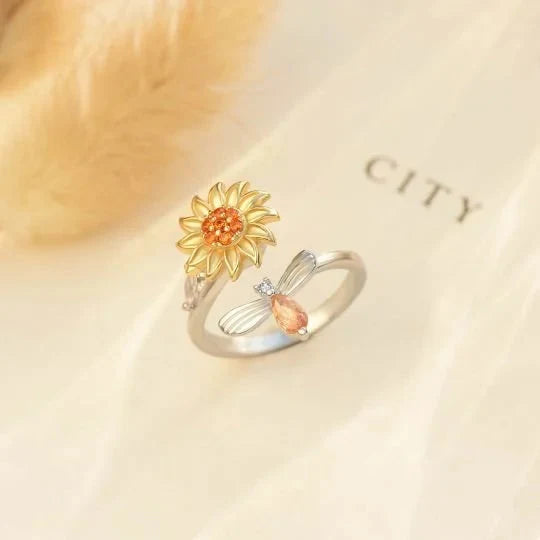 Spinner Sunflower Mood Ring