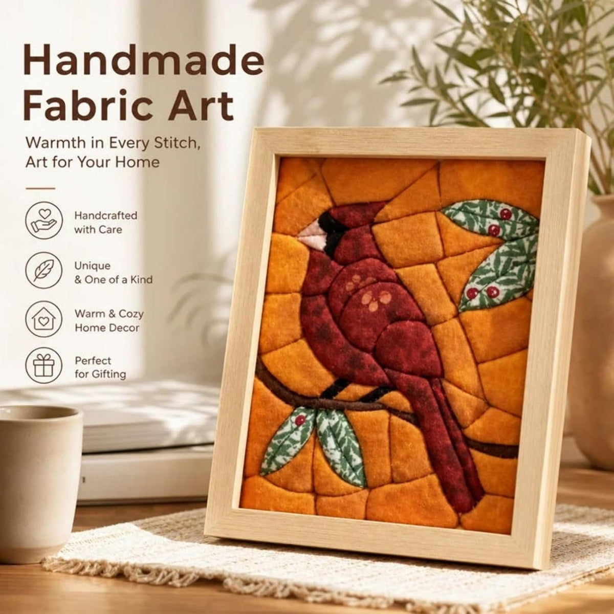 DIY Fabric Art Painting Kit No-Sew Handmade Patchwork